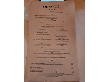 Oenotri menu photo
