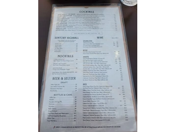 Offshore Rooftop menu photo