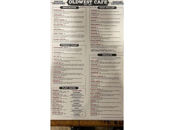 Oldwest Cafe Of Arlington menu photo