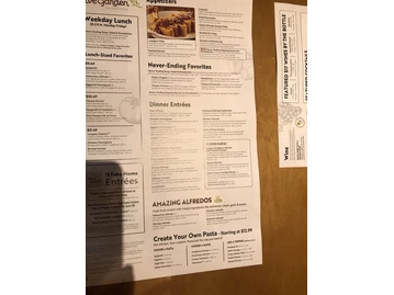 Olive Garden Italian Restaurant menu photo