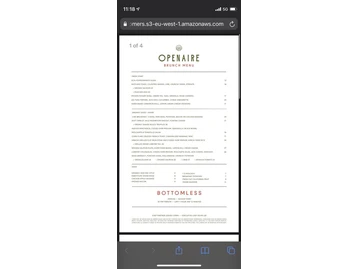 Openaire menu photo