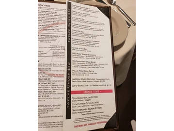 Opus 9 Steakhouse menu photo