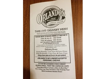 Orlando's Italian Restaurant menu photo