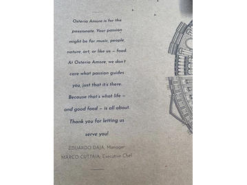 Osteria Amore menu photo