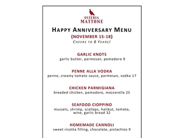 Osteria Mattone menu photo