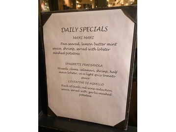Osteria Panevino menu photo