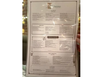 Osteria Panevino menu photo