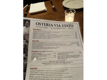Osteria Via Stato menu photo