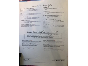 Oyamel Cocina Mexicana menu photo