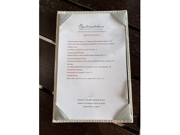 Oystercatchers menu photo