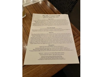 Pacific Coast Grill menu photo