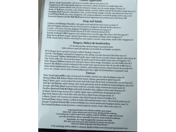 Pacific Coast Grill menu photo