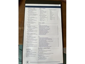 Paddlefish menu photo