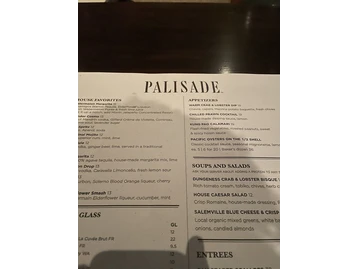 Palisade menu photo