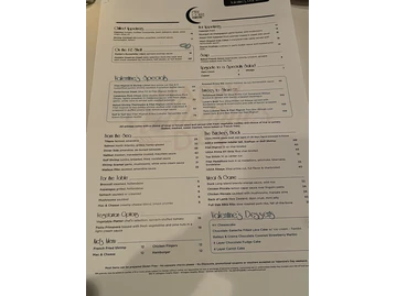 Palm Court Restaurant menu photo