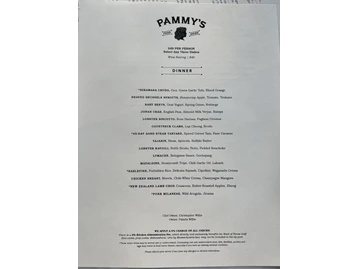 Pammy's menu photo