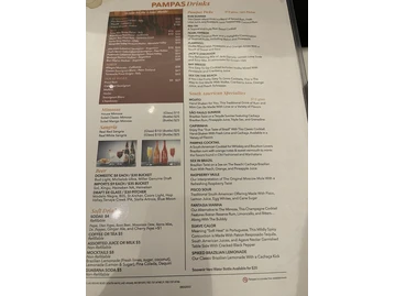 Pampas Las Vegas menu photo