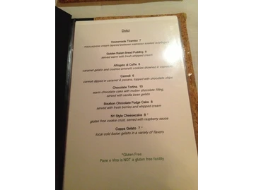 Pane e Vino menu photo