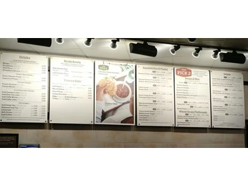 Panera Bread menu photo