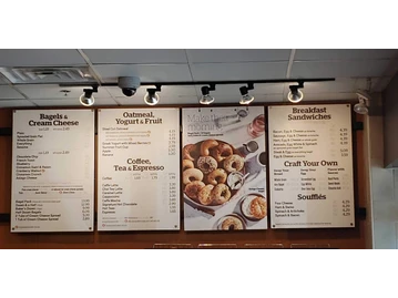 Panera Bread menu photo