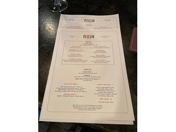 Panzano menu photo