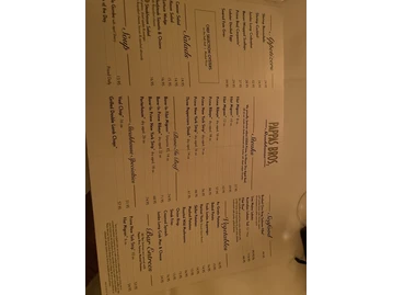 Pappas Bros. Steakhouse menu photo