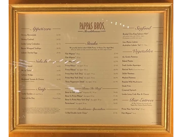 Pappas Bros. Steakhouse menu photo