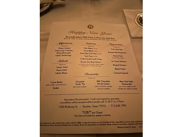 Pappas Bros. Steakhouse menu photo
