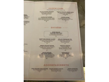 Parc menu photo