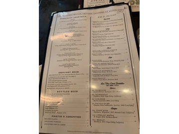 Parc menu photo