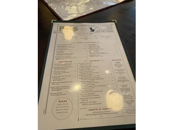 Parc menu photo
