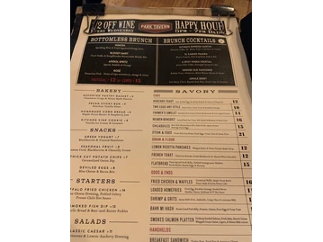 Park Tavern menu photo