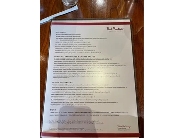 Paul Martin's American Grill menu photo