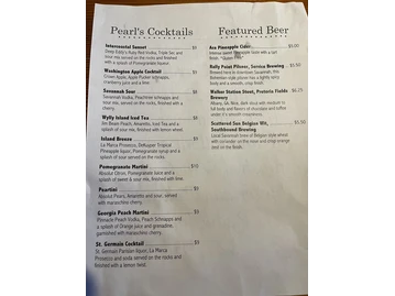 Pearl's Saltwater Grille menu photo