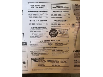 Phil's BBQ menu photo