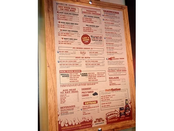 Phil's BBQ menu photo