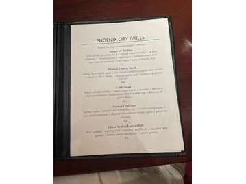 Phoenix City Grille menu photo