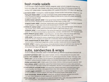 pie-tanza menu photo