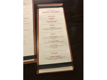 Pier 500 menu photo