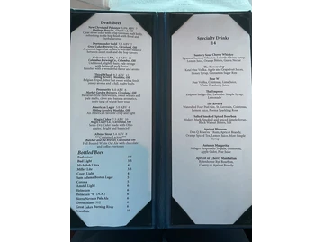 Pier W menu photo
