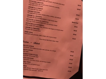 Piero's Italian Cuisine menu photo