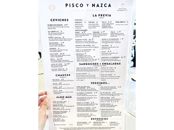 Pisco y Nazca Ceviche Gastrobar menu photo