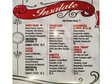 Pizza Rock menu photo