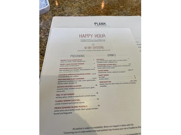 Plank Seafood Provisions menu photo