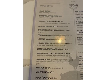 Poor Calvin's menu photo