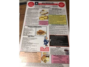 Poor Richard's Cafe menu photo