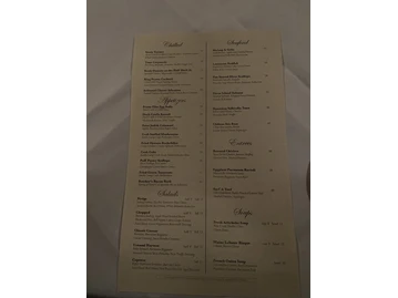Porch and Parlor menu photo
