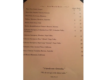 Positano's Ristorante menu photo