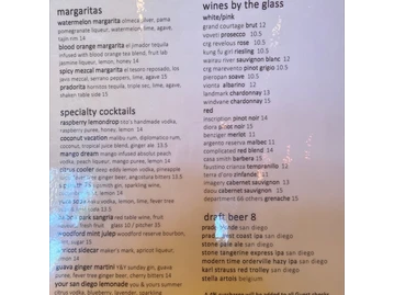 Prado menu photo