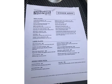 Prescott's Provisions menu photo